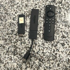 Amazon Streaming Device with Dual Black Remotes